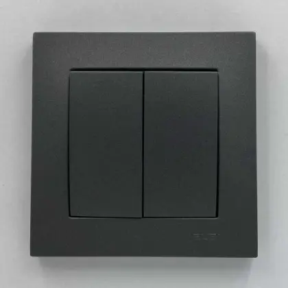 Выключатель EL-BI VEGA антрацит матовый 2-кл ( 510-016700-202 ) Выключатель EL-BI VEGA антрацит матовый 2-кл ( 510-016700-202 )