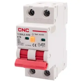Дифференциальный выключатель CNC YCB9LE-80M C16А 1Р+N 6кА 30мА (Б00044011)