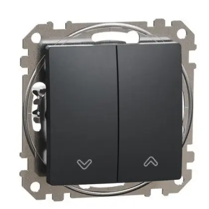 Выключатель для жалюзи Schneider Electric Sedna Design & Elements черный SDD114104 Выключатель для жалюзи Schneider Electric Sedna Design & Elements черный SDD114104