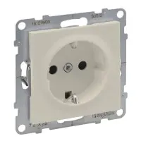 Розетка 2К+З 16А/250В зі шторками гвинтові клеми Legrand SUNO (слонова кістка) 721225