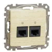 Подвійна комп'ютерна розетка Schneider Electric Sedna Design & Elements RJ45 кат. 5е UTP береза SDD180452 Подвійна комп'ютерна розетка Schneider Electric Sedna Design & Elements RJ45 кат. 5е UTP береза SDD180452