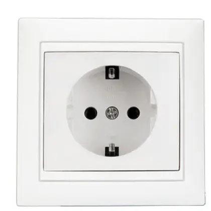 Розетка Elcor Emily 9215 (211576) с заземлением (белый)