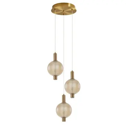 Подвесной светильник, люстра Italux PND-83631-3-AB-AMB Lenti LED 3x18W 3000K 1340Lm IP20 янтарный Подвесной светильник, люстра Italux PND-83631-3-AB-AMB Lenti LED 3x18W 3000K 1340Lm IP20 янтарный