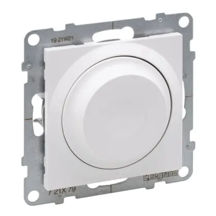 Поворотний світлорегулятор 300Вт/250В Legrand SUNO (білий) 721179