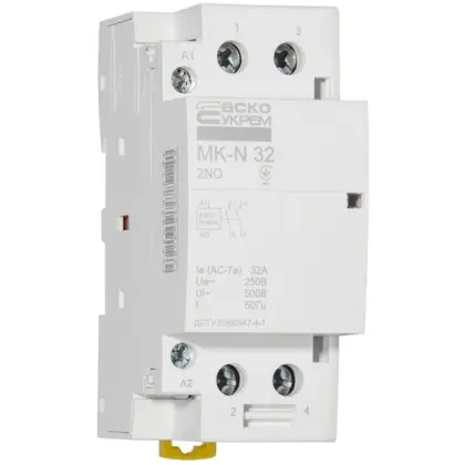 Модульный контактор Аско-Укрем MK-N 2P 32A 2NO (A0040030031) Модульный контактор Аско-Укрем MK-N 2P 32A 2NO (A0040030031)