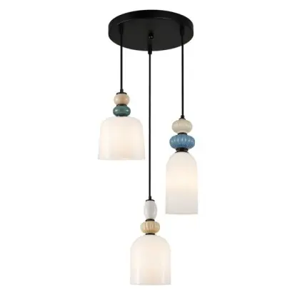Подвесной светильник, люстра Italux PND-36573-3-BK-WH Bonata E27 3x40W IP20 разноцветный