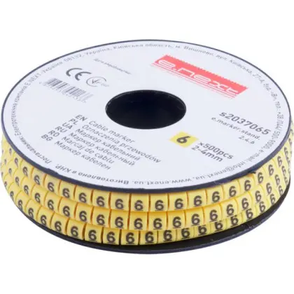 Кабельный маркер E.Next e.marker.stand.2.4.6 2-4 кв.мм 6 500шт (s2037065)