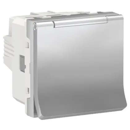 Розетка Schneider Electric NU303730TA (винтовой зажим) 16А (алюминий)