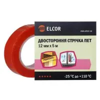 Двостороння стрічка Elcor 40206768 TRPET1205 12мм (5м) Двостороння стрічка Elcor 40206768 TRPET1205 12мм (5м)