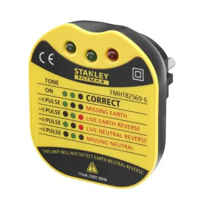 Розеточный тестер Stanley FMHT82569-6 FatMax 230В Розеточный тестер Stanley FMHT82569-6 FatMax 230В