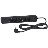 Удлинитель Schneider Electric ST945U3B на 5 гнезд и 2хUSB (3м) черный Удлинитель Schneider Electric ST945U3B на 5 гнезд и 2хUSB (3м) черный