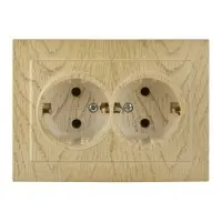 Розетка Nilson Touran клен 2-на з заземленням ( 24281025 )