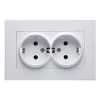 Розетка із з/к подвійна Gunsan Eqona