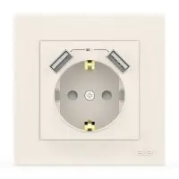 Розетка EL-BI VEGA біла 1-на з заземленням + 2USB ( 510-010200-317 ) Розетка EL-BI VEGA біла 1-на з заземленням + 2USB ( 510-010200-317 )