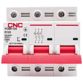 Автоматический выключатель CNC YCB9-125 3Р 125А 10kA D