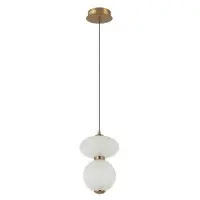 Підвісний світильник, люстра Italux PND-8545-2-AB-WH Nico LED 2x8W 3000K 825Lm IP20 білий