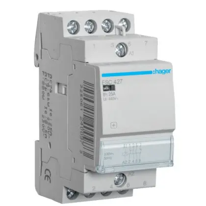 Контактор 25A ESC427 (2НО+2НЗ, 230В) 2м Hager