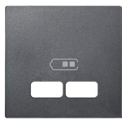 Накладка USB розетки Schneider Electric Merten System M MTN4367-0414 (антрацит) Накладка USB розетки Schneider Electric Merten System M MTN4367-0414 (антрацит)