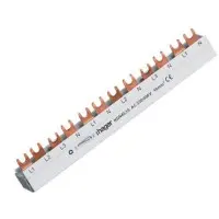Шина сполучна Hager KDN463A 4P типу FORK (вилка) на 12 модулів 10мм² 63A