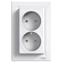 Подвійна розетка Schneider Electric Asfora EPH9700121 Подвійна розетка Schneider Electric Asfora EPH9700121