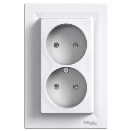 Двойная розетка Schneider Electric Asfora EPH9700121 Двойная розетка Schneider Electric Asfora EPH9700121