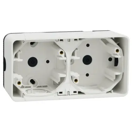 Накладной горизонтальный блок подрозетников Schneider Electric MUR39914 IP55 (белый)