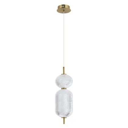 Подвесной светильник, люстра Italux PND-81438-1C-GD Corado LED 1x15W 3000K 1647Lm IP20 золотой Подвесной светильник, люстра Italux PND-81438-1C-GD Corado LED 1x15W 3000K 1647Lm IP20 золотой