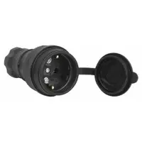 Каучукова переносна розетка E.Next e.socket.rubber.029.16 16А із заземленням та захисною кришкою (s9100024) Каучукова переносна розетка E.Next e.socket.rubber.029.16 16А із заземленням та захисною кришкою (s9100024)