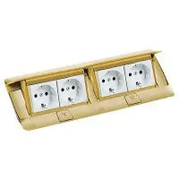 Лючок із висувним блоком розеток Legrand 54018 8М (латунь) Лючок із висувним блоком розеток Legrand 54018 8М (латунь)