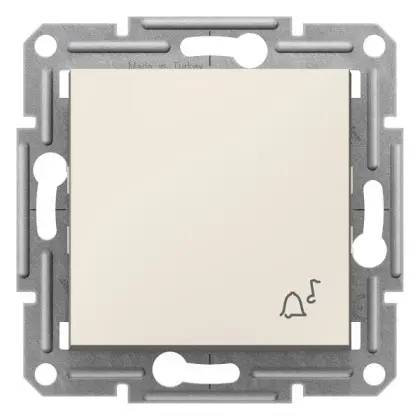 Выключатель кнопочный «звонок» Schneider Electric Asfora без рамки кремовый (EPH0870123) Выключатель кнопочный «звонок» Schneider Electric Asfora без рамки кремовый (EPH0870123)