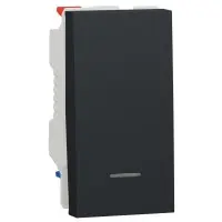 Одноклавишный переключатель Schneider Electric NU310354S с нейтралью 10А 1М (антрацит)