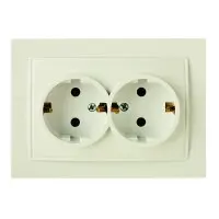 Розетка Nilson Thor кремова 2-на з заземленням ( 27121025 )