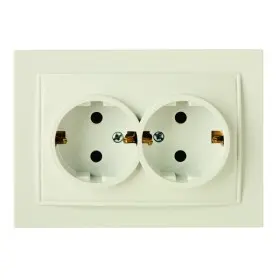 Розетка Nilson Thor кремовая 2-я с заземлением ( 27121025 )