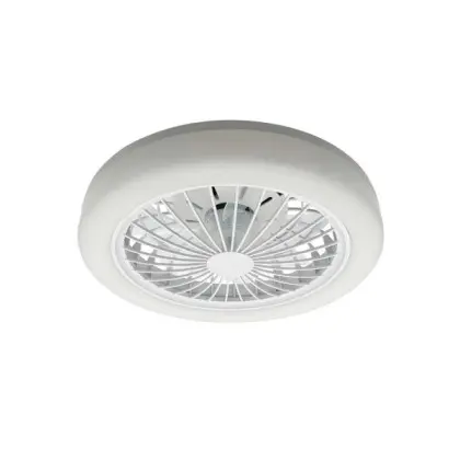 Люстра с вентилятором, потолочный светильник с пультом Goldlux 341310 Zambia LED 1x24W 3000K/4000K/6500K+RGB 3200Lm IP20 белая