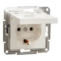 Розетка з заземленням та кришкою Schneider Electric Asfora без рамки кремова (EPH3170123) Розетка з заземленням та кришкою Schneider Electric Asfora без рамки кремова (EPH3170123)