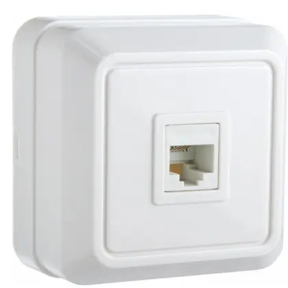 Телефонная розетка Аско-Укрем Ct RJ-12, RJ-45 (РЗtf-1-Ct-W) Телефонная розетка Аско-Укрем Ct RJ-12, RJ-45 (РЗtf-1-Ct-W)