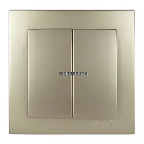 Вимикач Nilson Touran золото 2кл з підсвіткою ( 24151004 )