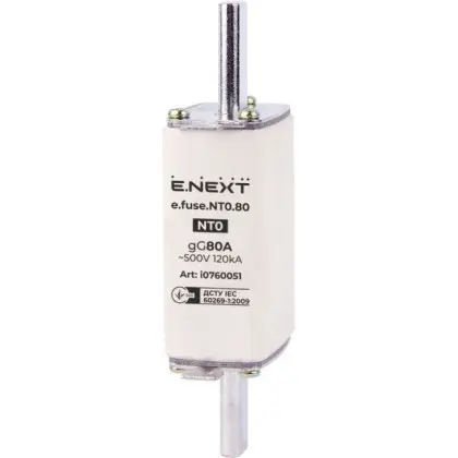 Плавкий запобіжник E.Next e.fuse.NT0.80 габарит 0 80А (i0760051)