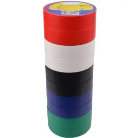 Набор изолент №1 Аско-Укрем 0,13x19мм/20м 10шт 2 черные+2 синие+2 красные+2 зеленые+2 белые (A0150020019)