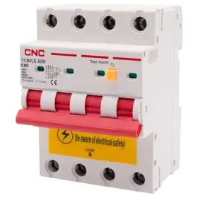 Дифференциальный выключатель CNC YCB9LE-80M C80А 3Р+N 6кА 30мА (Б00044028)