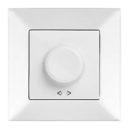 Светорегулятор поворотный Meridian, 1000W RL, белый Светорегулятор поворотный Meridian, 1000W RL, белый