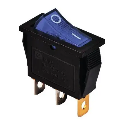 Перемикач TNSy KCD3-101N BL/B з підсвічуванням синій (TNSy5500836) Перемикач TNSy KCD3-101N BL/B з підсвічуванням синій (TNSy5500836)