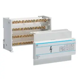 Блок розгалужувач Hager 125A (вхід 1х35мм2; вихід 1х25мм2+10х16мм2)