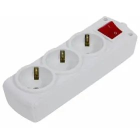 Трехместная колодка E.Next e.t.es.3.z.s с заземлением и выключателем (s042105)