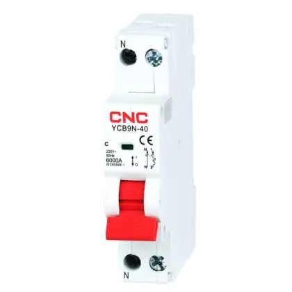 Модульний автоматичний вимикач CNC YCB9N-40 1Р+N 6kA C 16А (Б00044004) Модульний автоматичний вимикач CNC YCB9N-40 1Р+N 6kA C 16А (Б00044004)