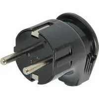 угловая вилка E.Next e.plug.angle.008.16 16А с заземлением черная (s9100005)