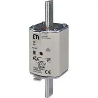 Запобіжник ETI 004184220 NH-1/gG 63A 500V KOMBI Запобіжник ETI 004184220 NH-1/gG 63A 500V KOMBI
