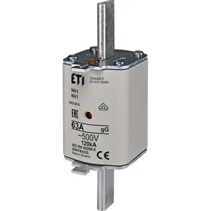 Запобіжник ETI 004184220 NH-1/gG 63A 500V KOMBI