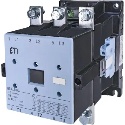 Контактор ETI 004646571 CES 250.22 (132 kW) 230V AC Контактор ETI 004646571 CES 250.22 (132 kW) 230V AC