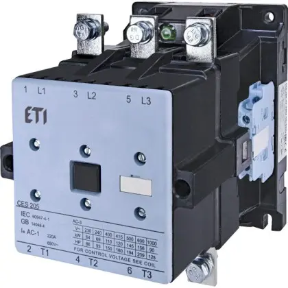 Контактор ETI 004646570 CES 205.22 (110 kW) 230V AC Контактор ETI 004646570 CES 205.22 (110 kW) 230V AC